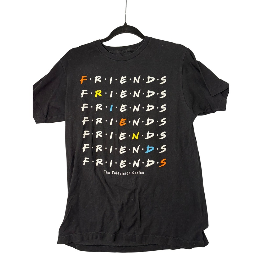 Friends The Television Series Graphic‎ T-Shirt Black Short Sleeve Medium M